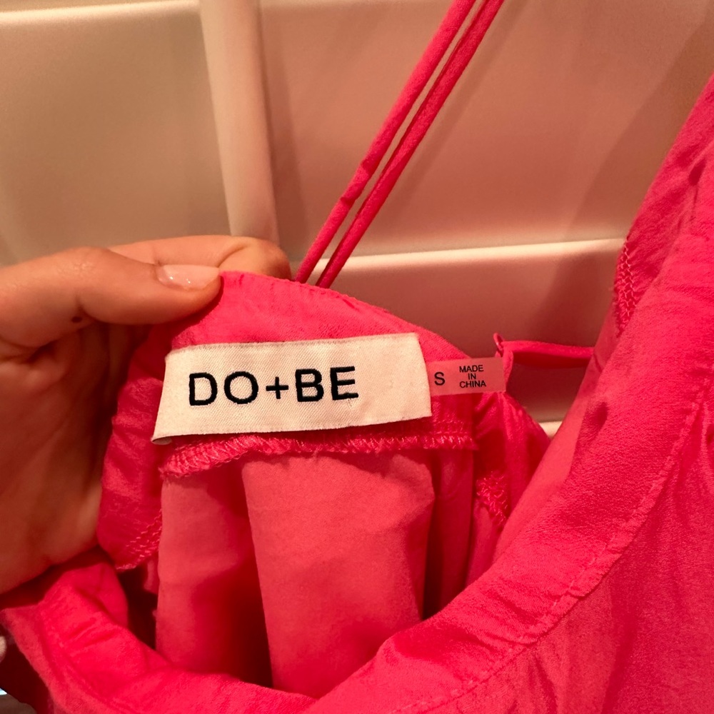 Pink Ruffle Mini Dress - Picture 2 of 3